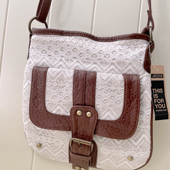 BNWT Ardene White Lace Crossbody Bag - Picture 2 of 5